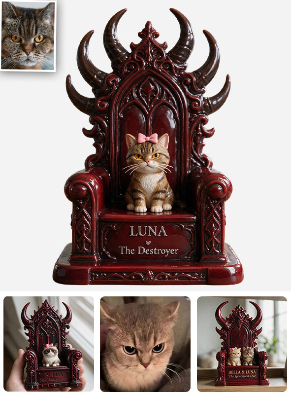 Lustiges Geschenk für Katzenbesitzer - Personalisierte 2-seitige Acrylplakette