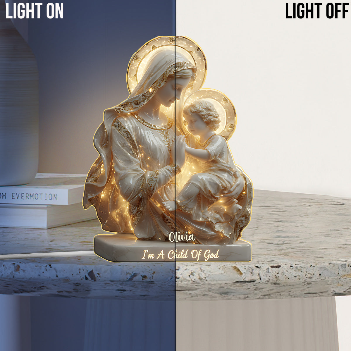 A Child Of God - Personalized Christian Acrylic LED Night Light