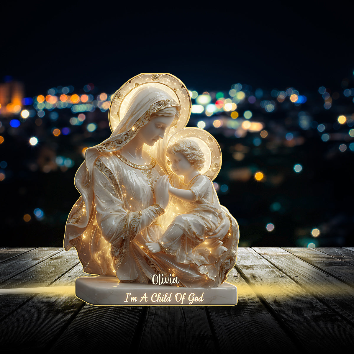 A Child Of God - Personalized Christian Acrylic LED Night Light