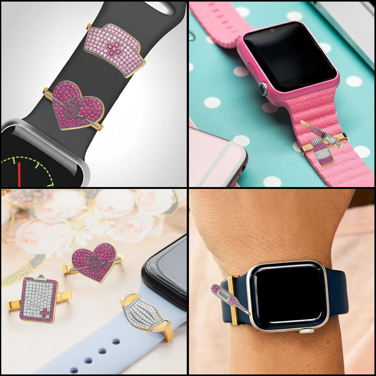 Love Nurse Life - Personalized Nurse Women Hand Watch With Strap Charms