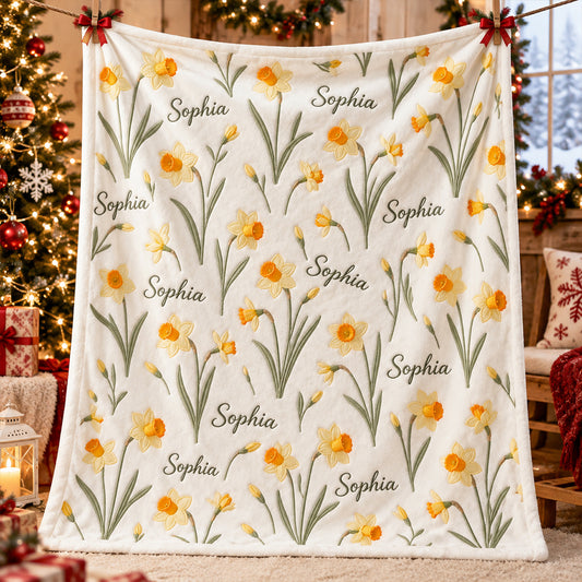 Custom Birth Month Flower - Personalized Self Love Blanket