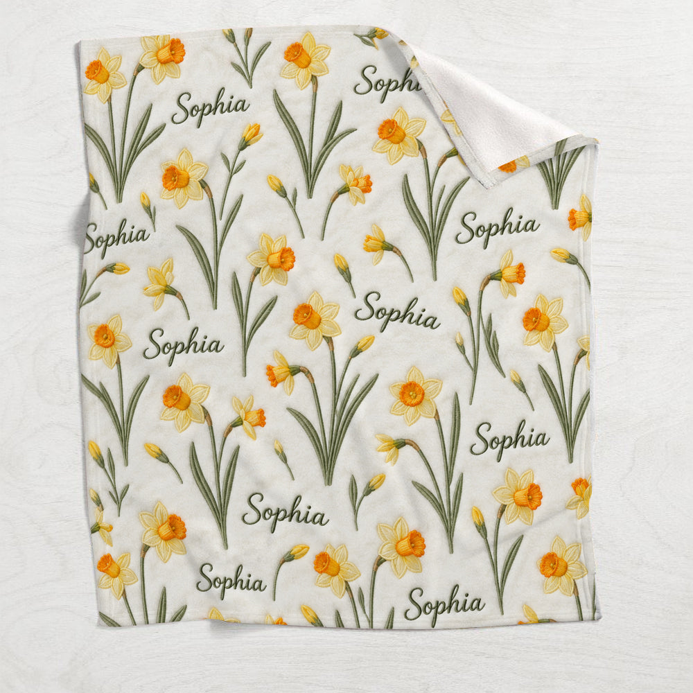Custom Birth Month Flower - Personalized Self Love Blanket