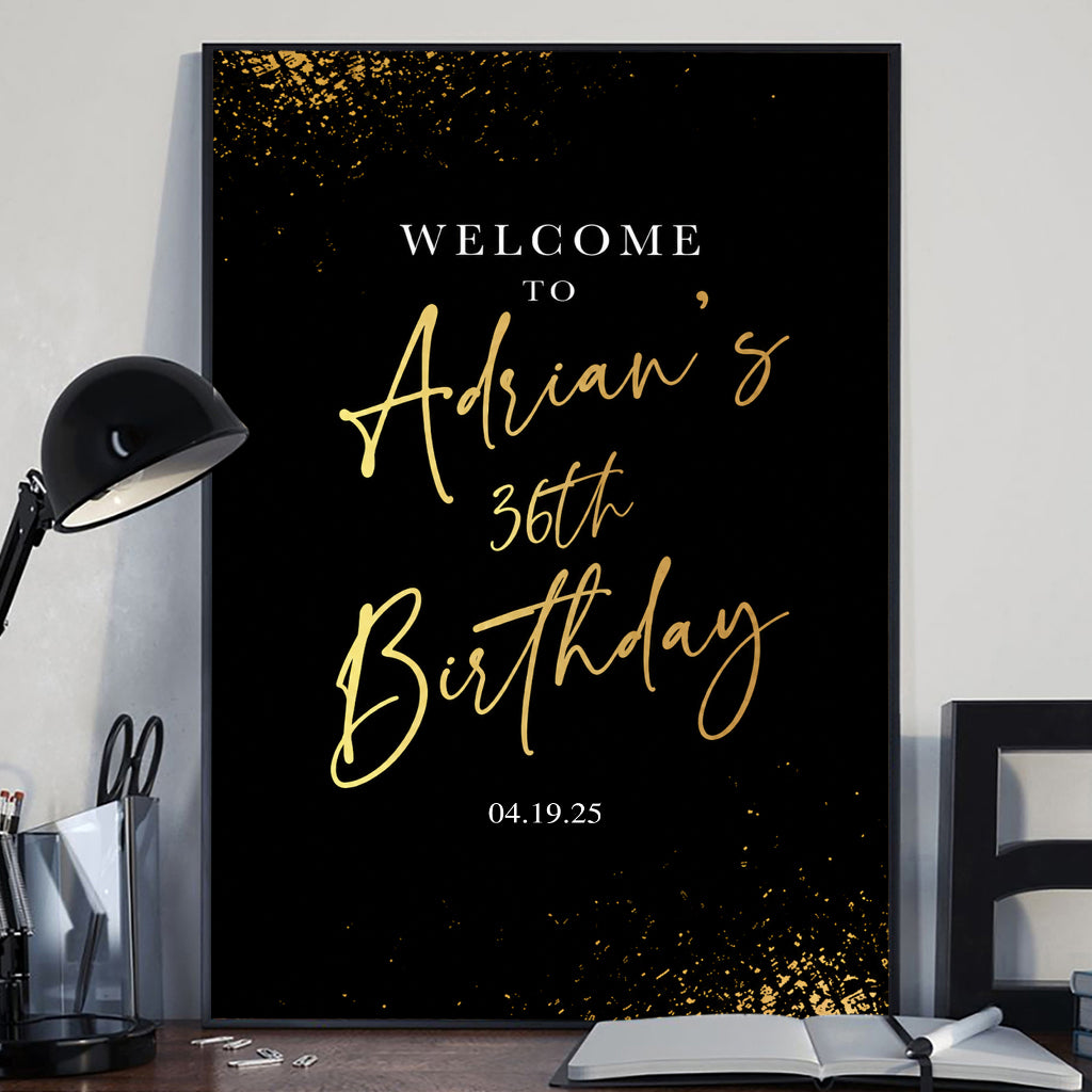 Happy Birthday - Personalized Birthday Canvas And Poster