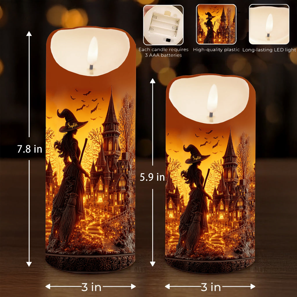 Witch Castle - Personalized Witch Flameless Candle