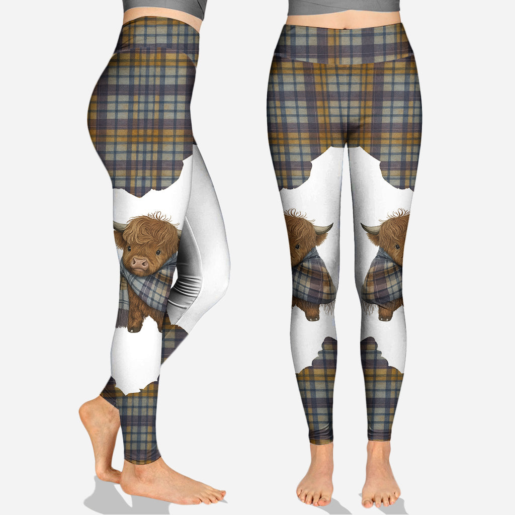 Adorable Highland Cow - Personalized Highland Cow Hoodie and Leggings