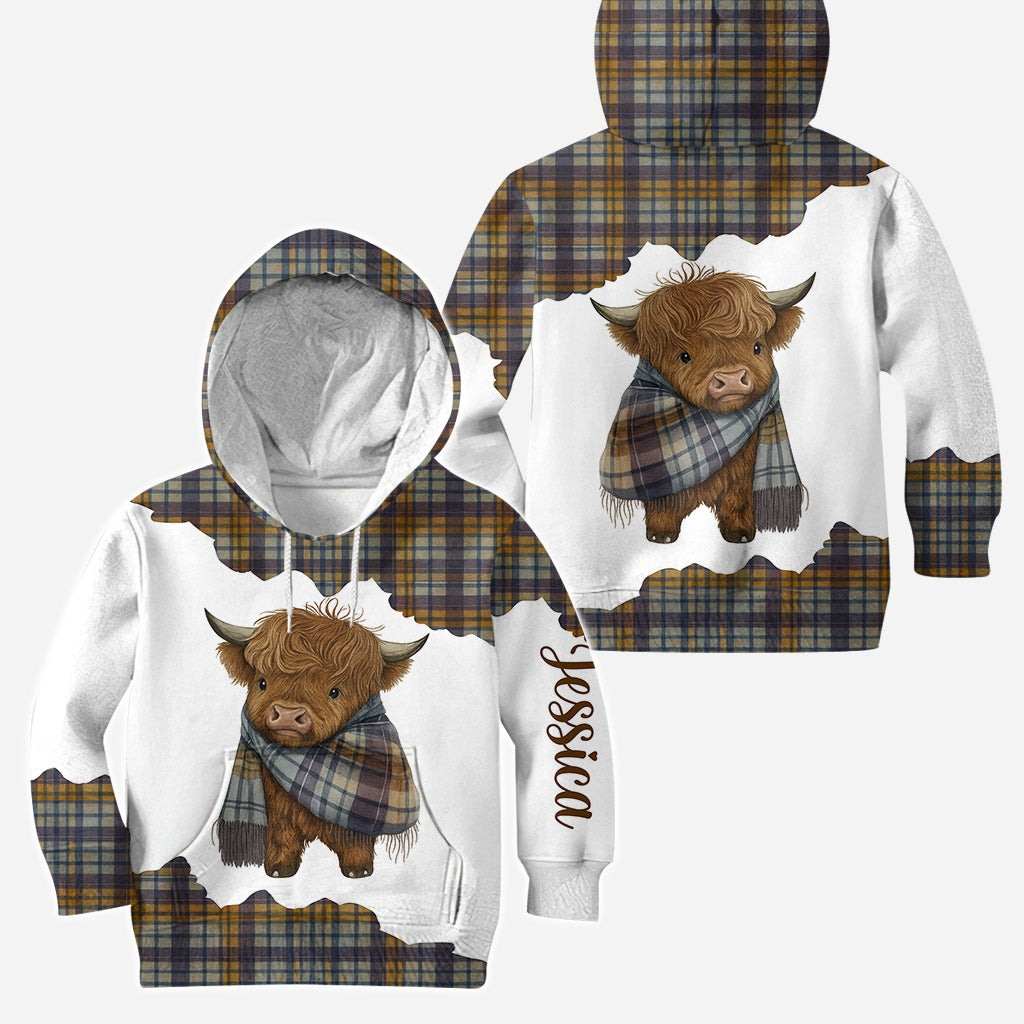 Adorable Highland Cow - Personalized Highland Cow Hoodie and Leggings