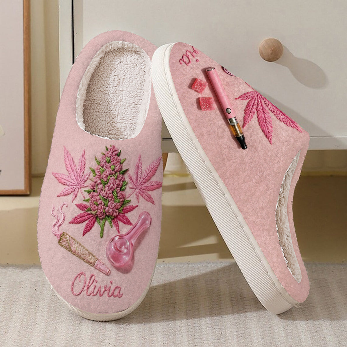 Stoners & Smokers - Personalized Weed Slippers