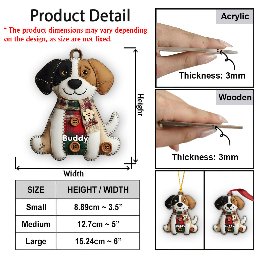 Dog Breeds Christmas Quilt - Personalized Dog Ornament
