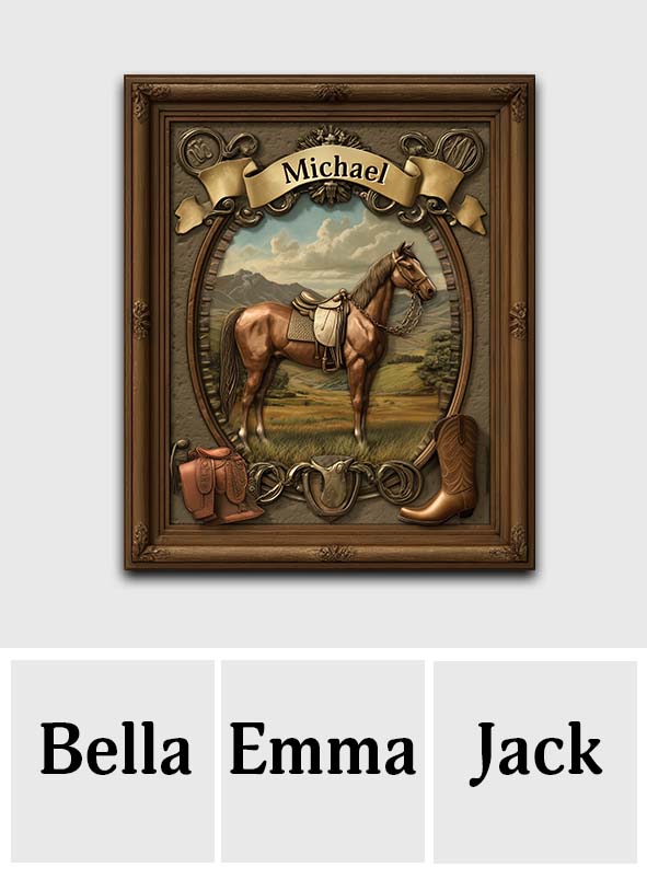 Liebe zum Pferd – Personalisiertes Holzschild in Pferdeform