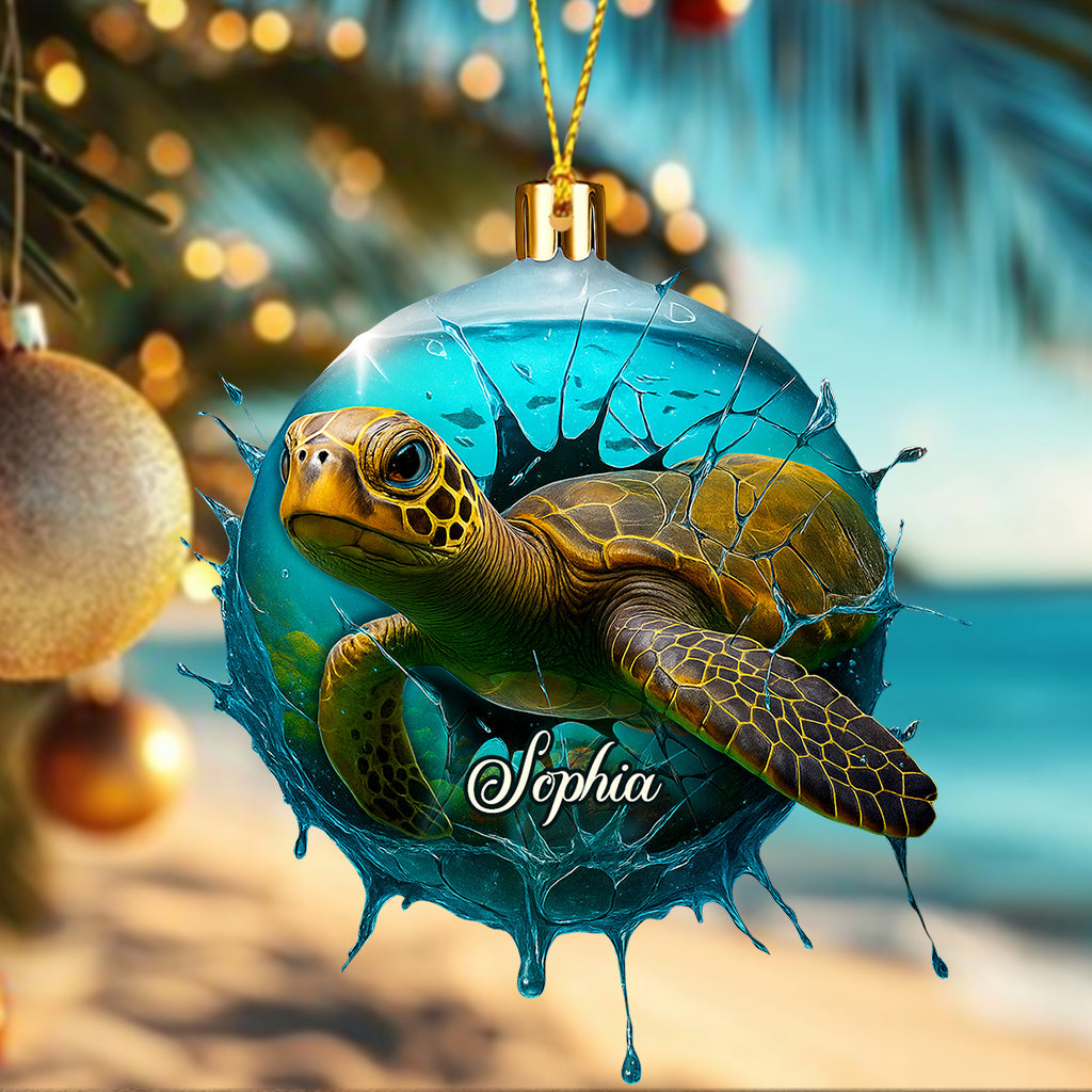 Turtle Family - Personalized Turtle Ornament
