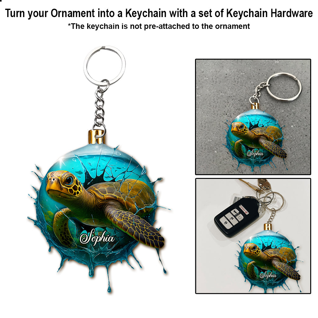 Turtle Family - Personalized Turtle Ornament