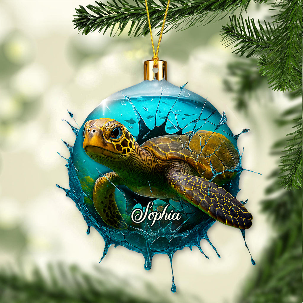 Turtle Family - Personalized Turtle Ornament