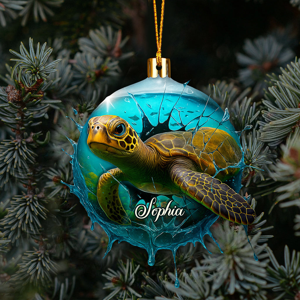 Turtle Family - Personalized Turtle Ornament