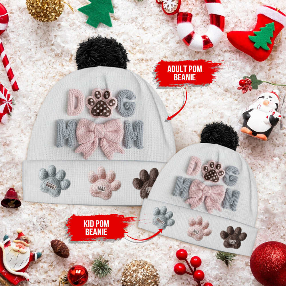 Dog Mom - Personalized Dog Beanie Hat
