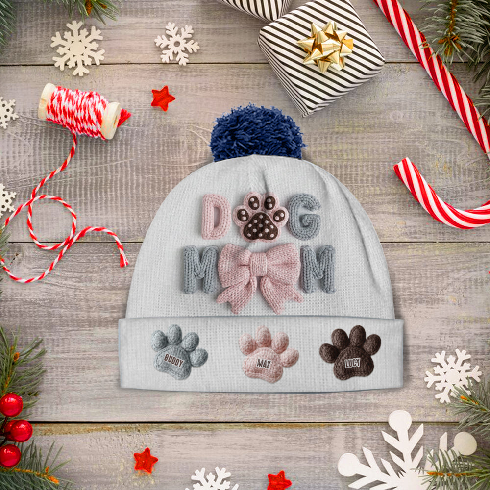 Dog Mom - Personalized Dog Beanie Hat