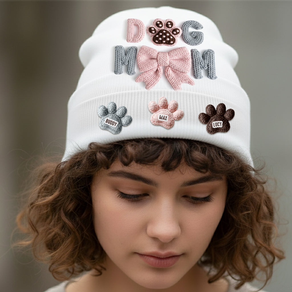Dog Mom - Personalized Dog Beanie Hat