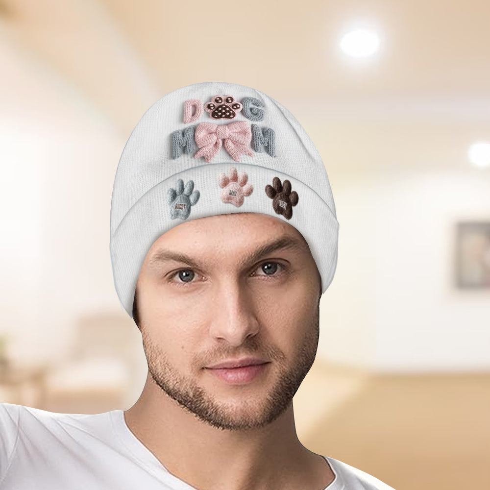 Dog Mom - Personalized Dog Beanie Hat