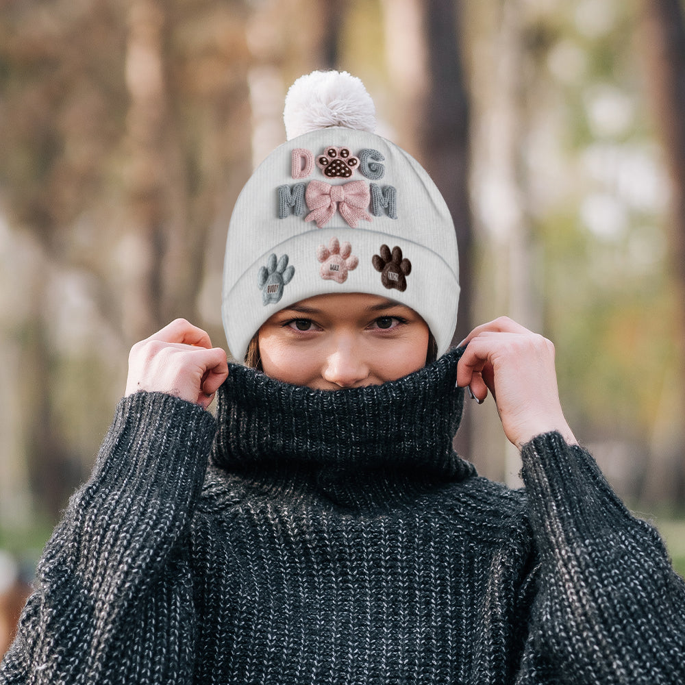 Dog Mom - Personalized Dog Beanie Hat