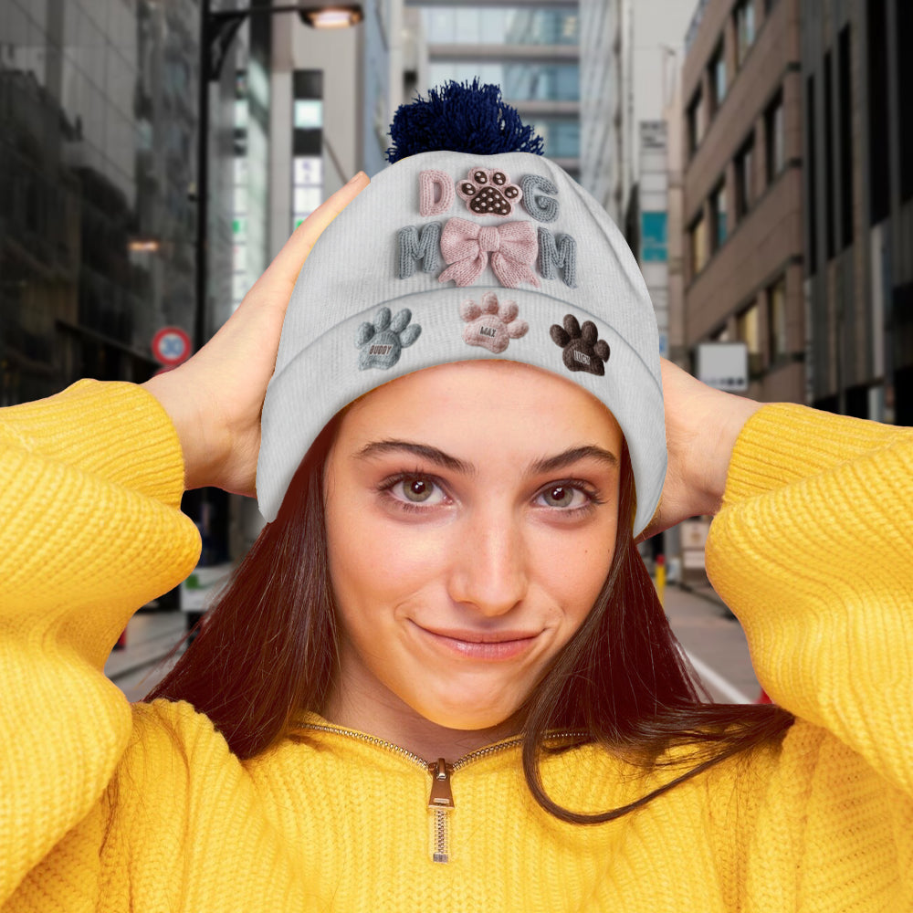 Dog Mom - Personalized Dog Beanie Hat