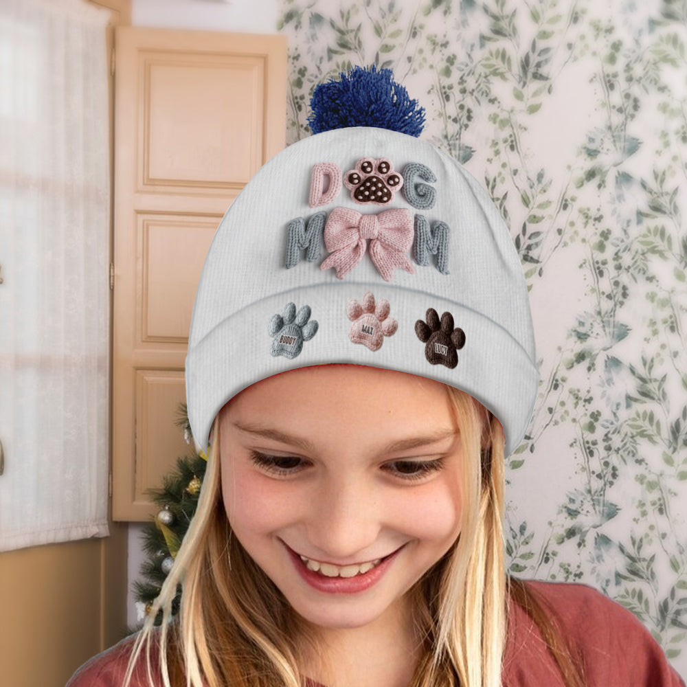 Dog Mom - Personalized Dog Beanie Hat