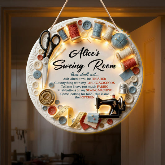 Sewing room - Personalized Sewing LED Light Acrylic Sign