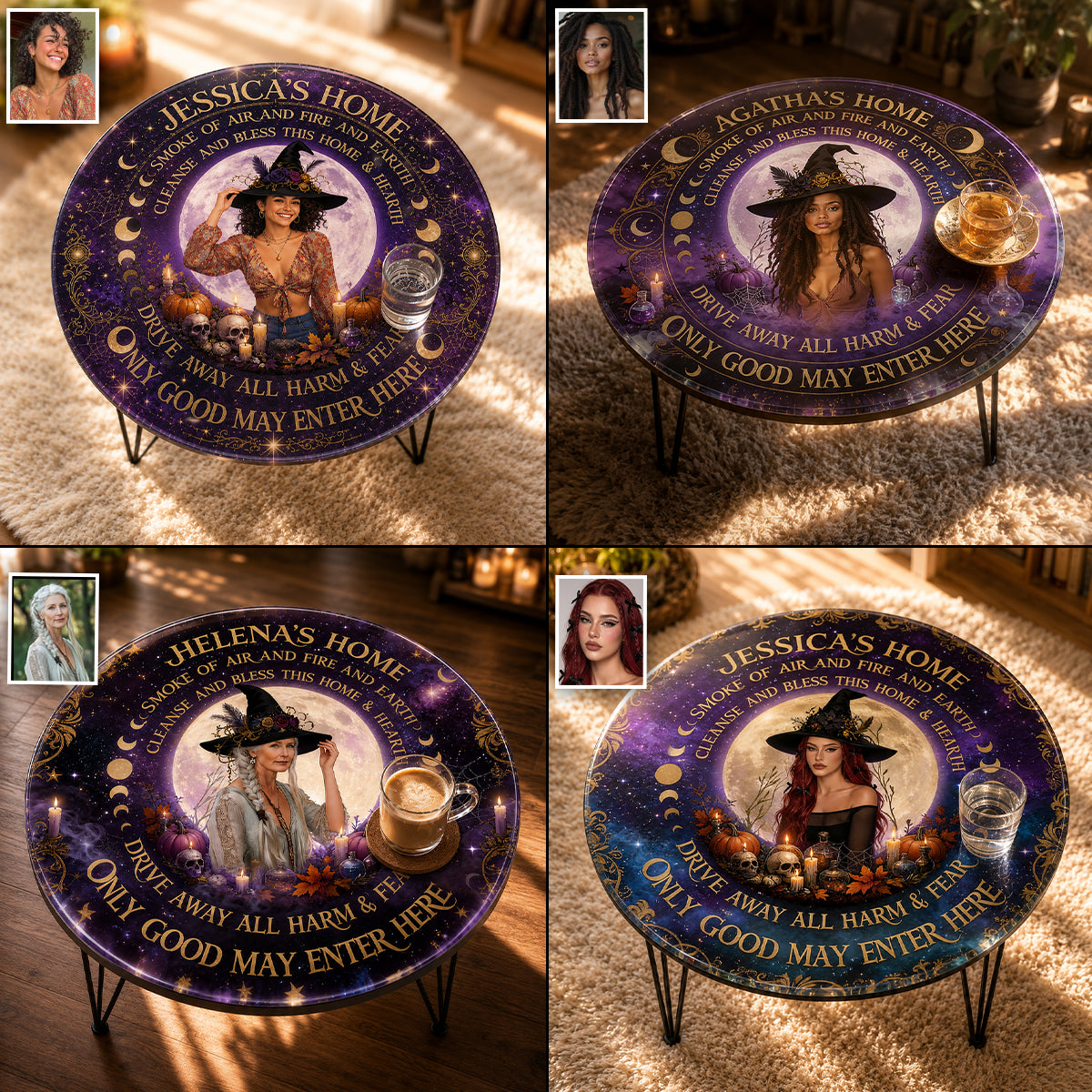 Only Good May Enter Here - Personalized Witch Table Custom Shape