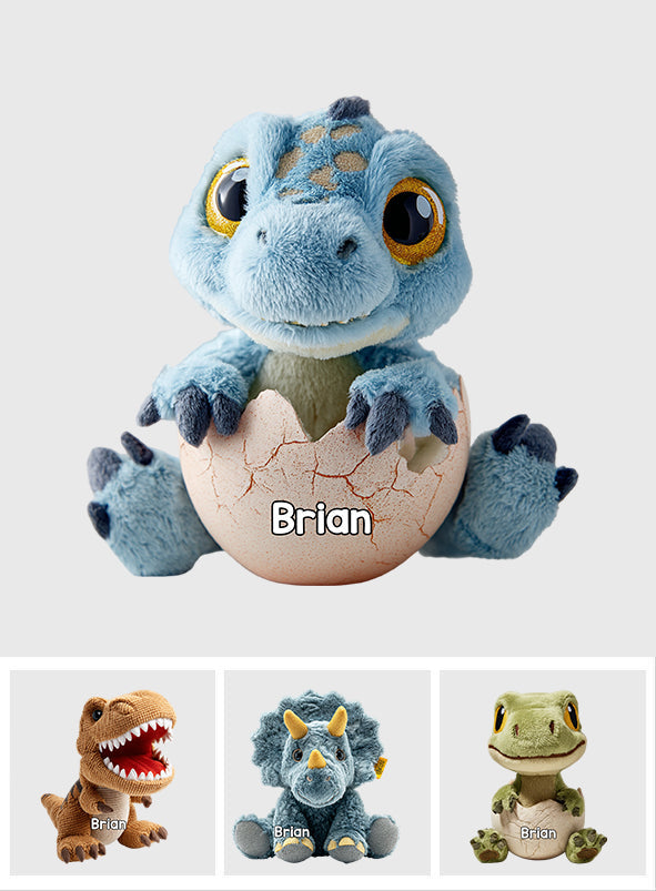 Love Dinosaur - Personalized Kid Faux Fur Shaped Pillow