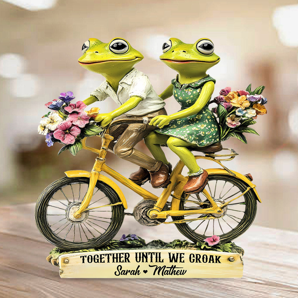 Couple Frog Until We Croak - Personalized Frog Custom Shaped Acrylic Plaque