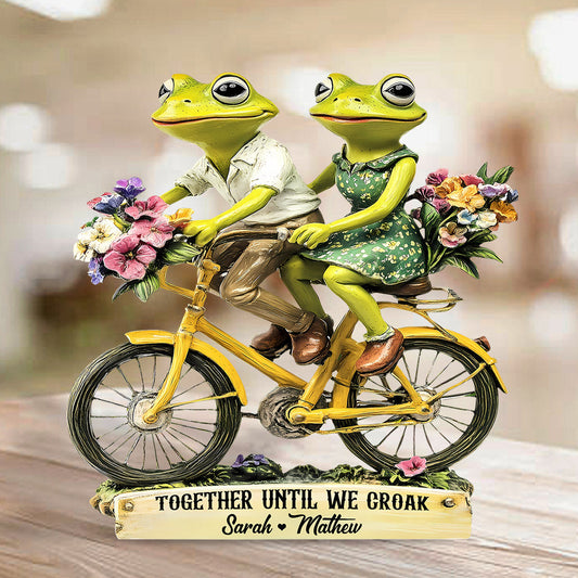 Couple Frog Until We Croak - Personalized Frog Custom Shaped Acrylic Plaque