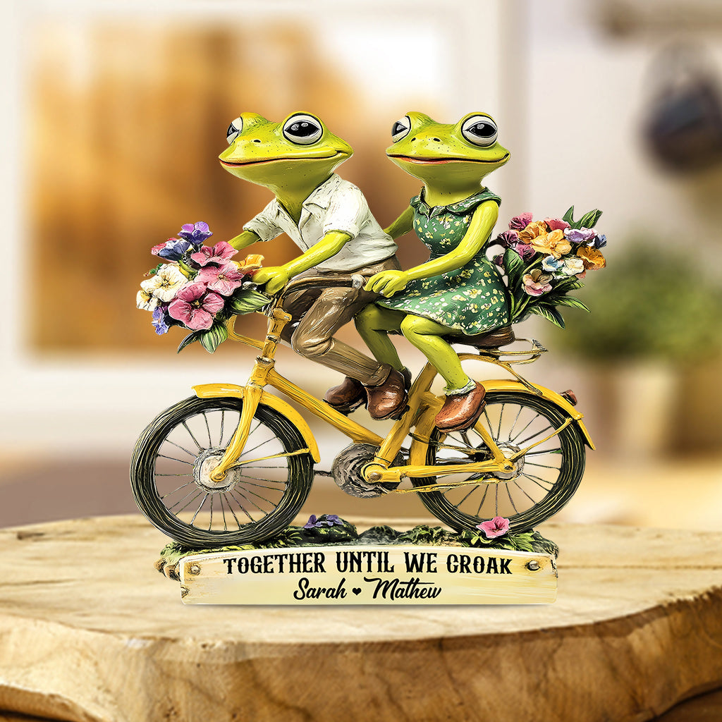 Couple Frog Until We Croak - Personalized Frog Custom Shaped Acrylic Plaque