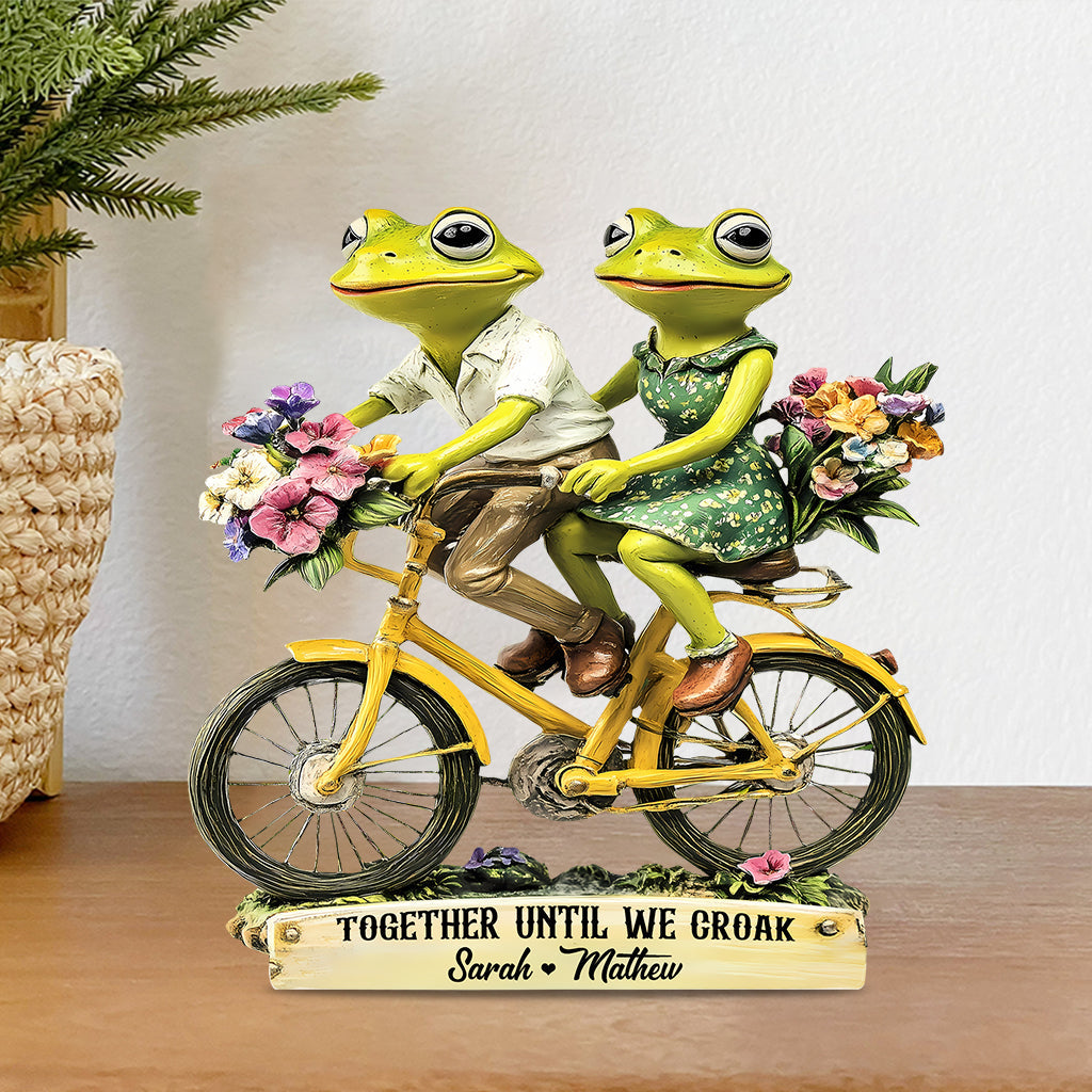Couple Frog Until We Croak - Personalized Frog Custom Shaped Acrylic Plaque