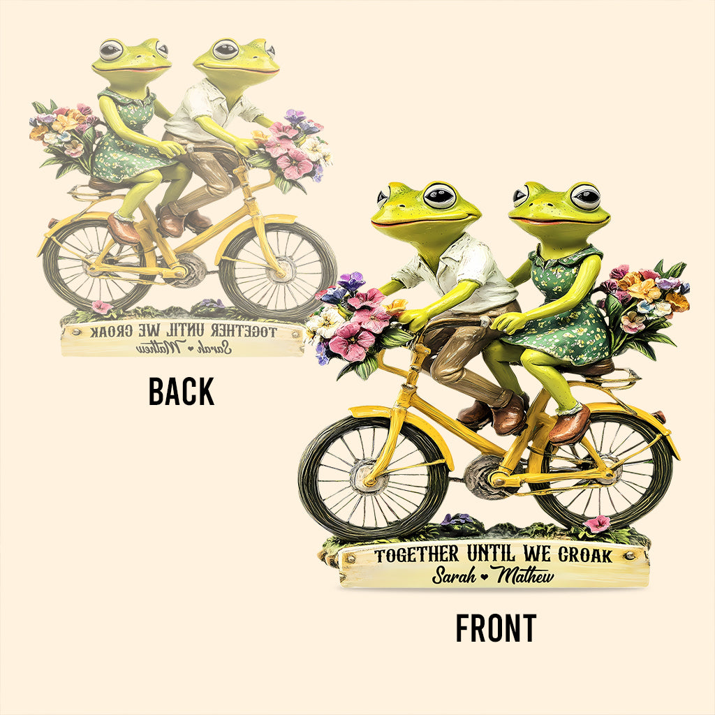 Couple Frog Until We Croak - Personalized Frog Custom Shaped Acrylic Plaque