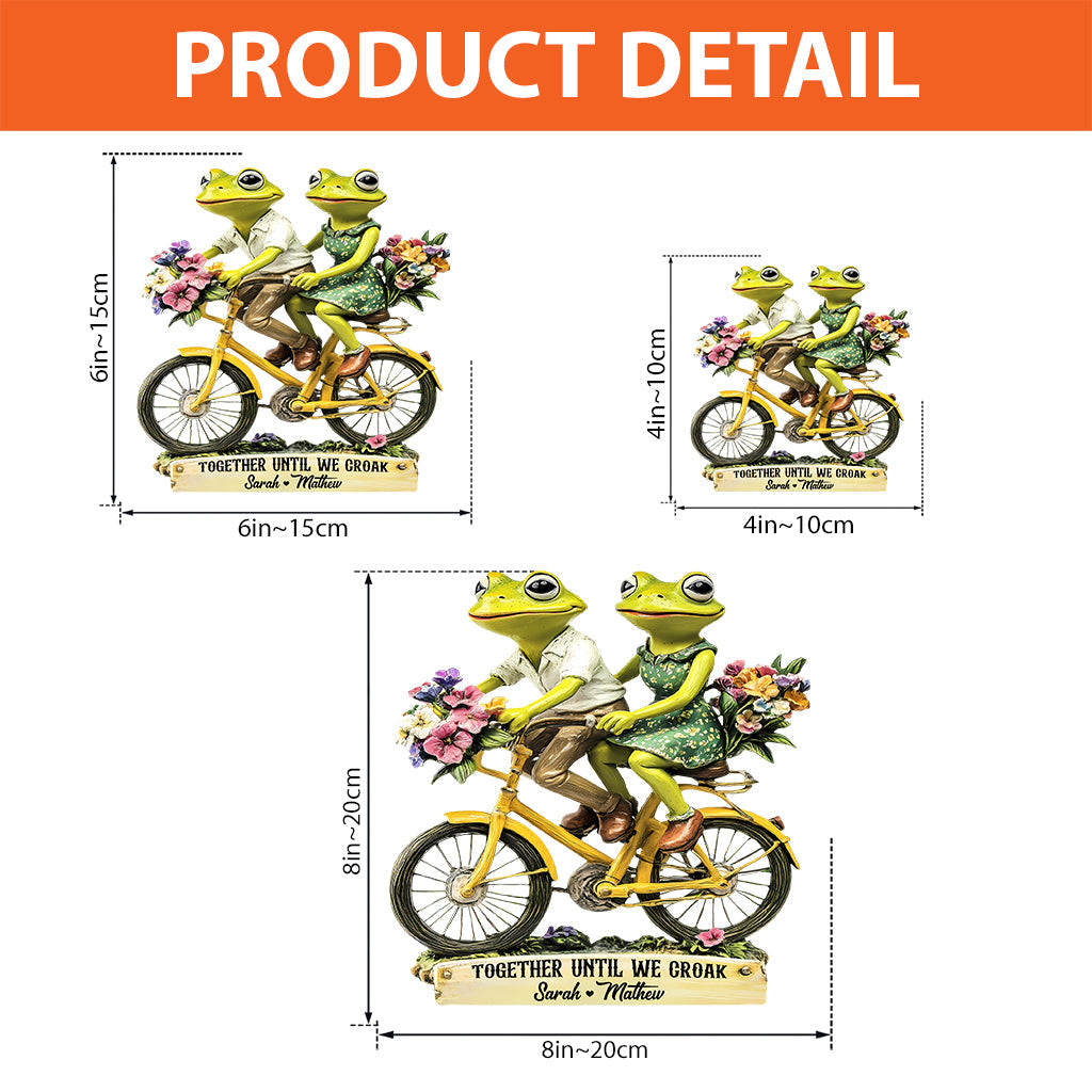 Couple Frog Until We Croak - Personalized Frog Custom Shaped Acrylic Plaque