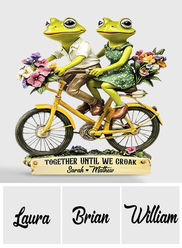 Couple Frog Until We Croak - Personalized Frog Custom Shaped Acrylic Plaque