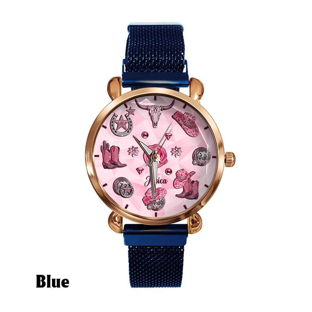 Funkelndes Cowgirl – Personalisierte Cowgirl-Damenhanduhr 