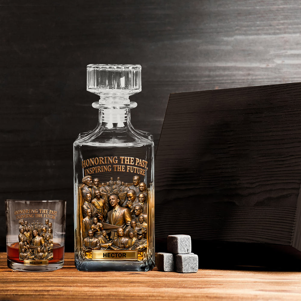 Black History Month - Personalized African American Whiskey Decanter Set