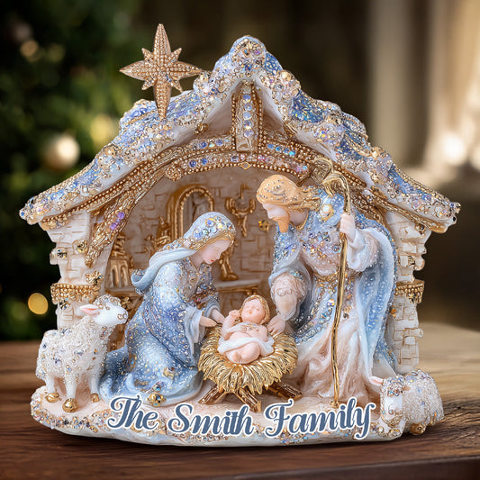 Nativity Scene - Personalized Christian Custom Shaped Acrylic Plaque
