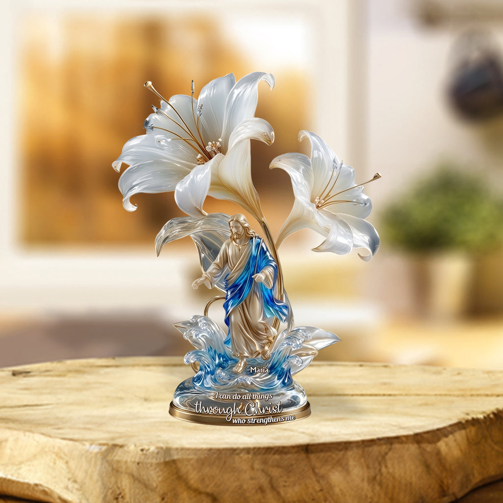 I Can Do All Thing Through Christ - Personalized Christian Custom Shaped Acrylic Plaque