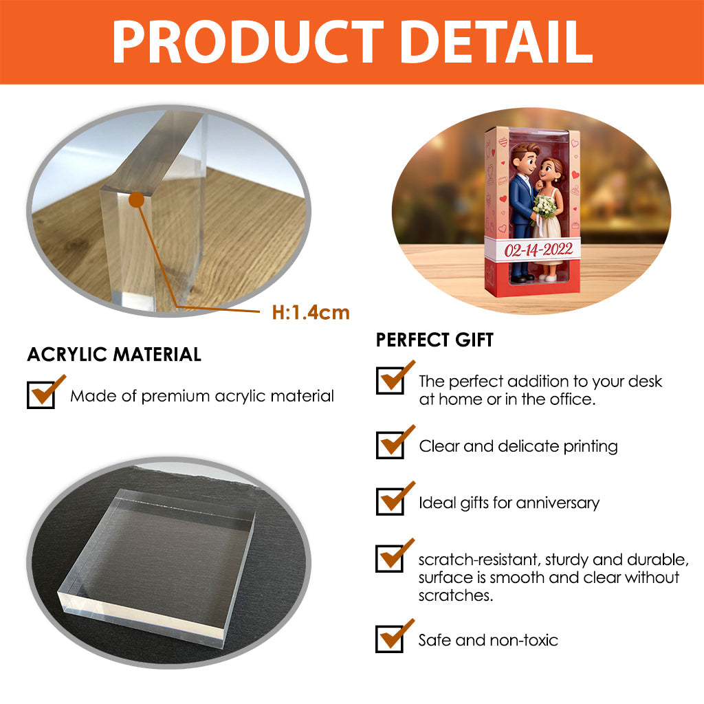 I Love You - Personalized Couple Custom Shaped Acrylic Plaque