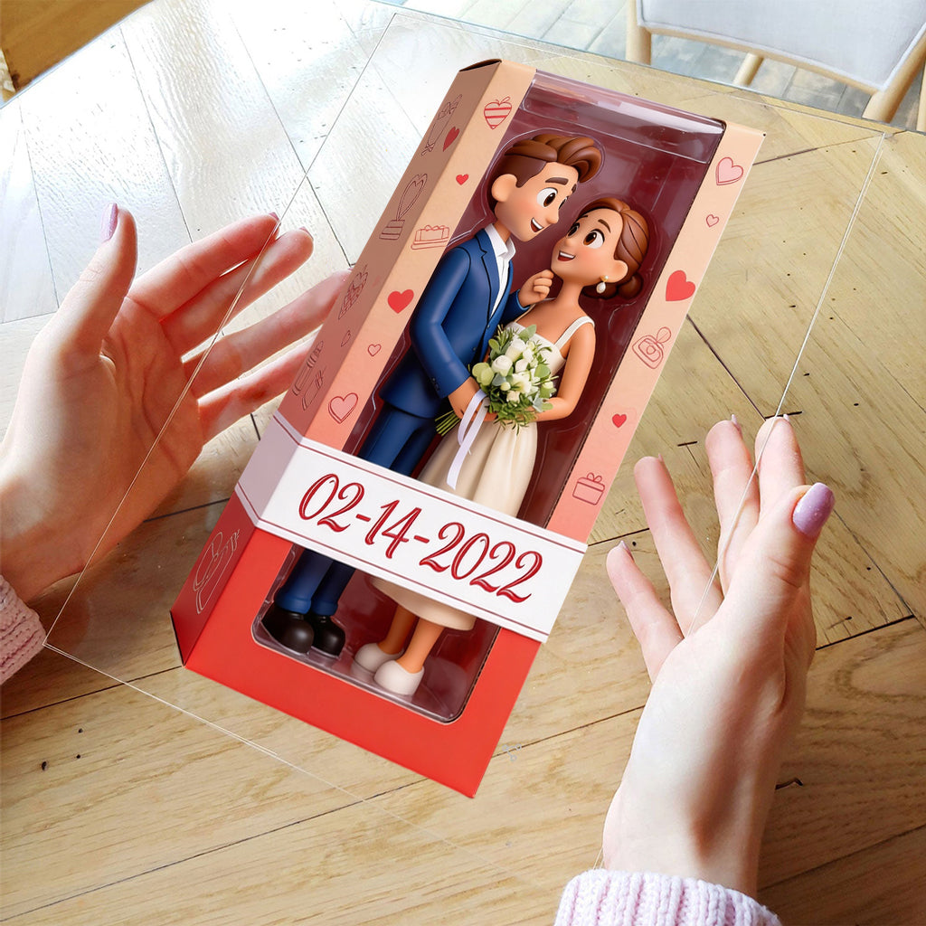 Je t'aime - Plaque acrylique personnalisée pour couple, forme sur mesure