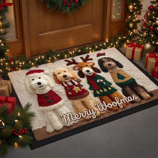 Christmas Dog - Personalized Dog Non-Slip Tufted Rug