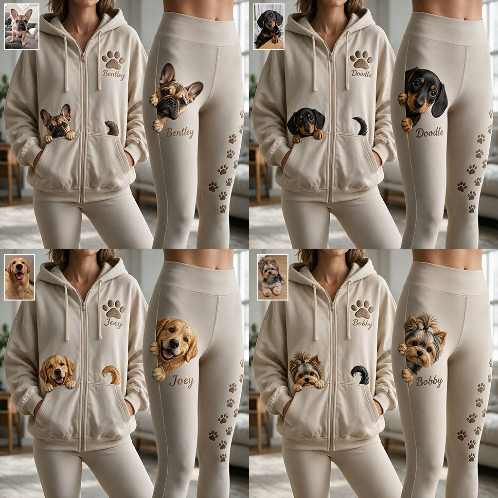 Lovely Pet - Personalized Dog Zip Hoodie & Leggings