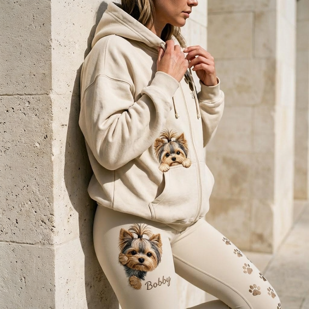 Lovely Pet - Personalized Dog Zip Hoodie & Leggings