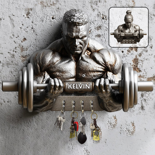 Pas de douleur, pas de gain - Porte-clés de fitness personnalisé et sur mesure