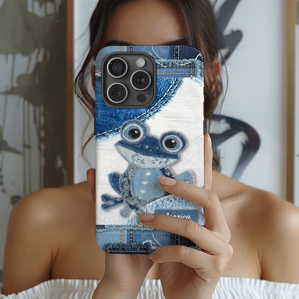Coque de téléphone personnalisée Love Frog avec motif grenouille