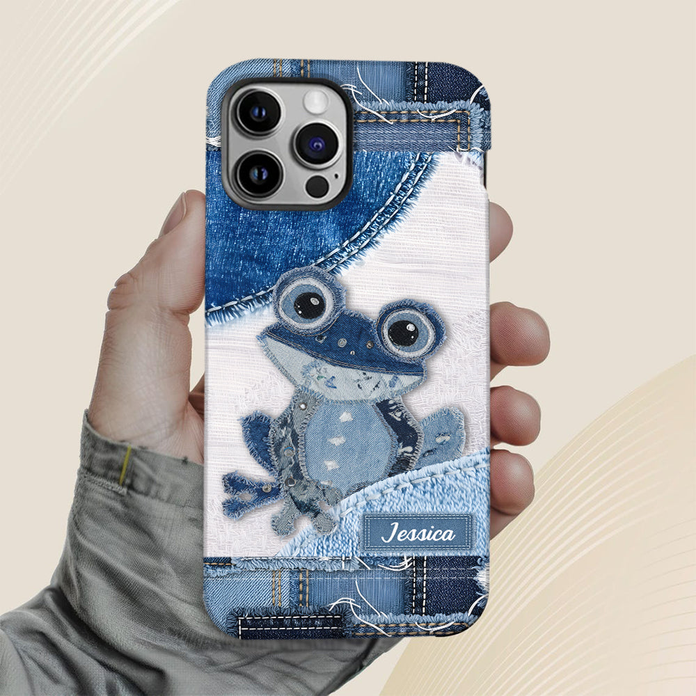 Coque de téléphone personnalisée Love Frog avec motif grenouille