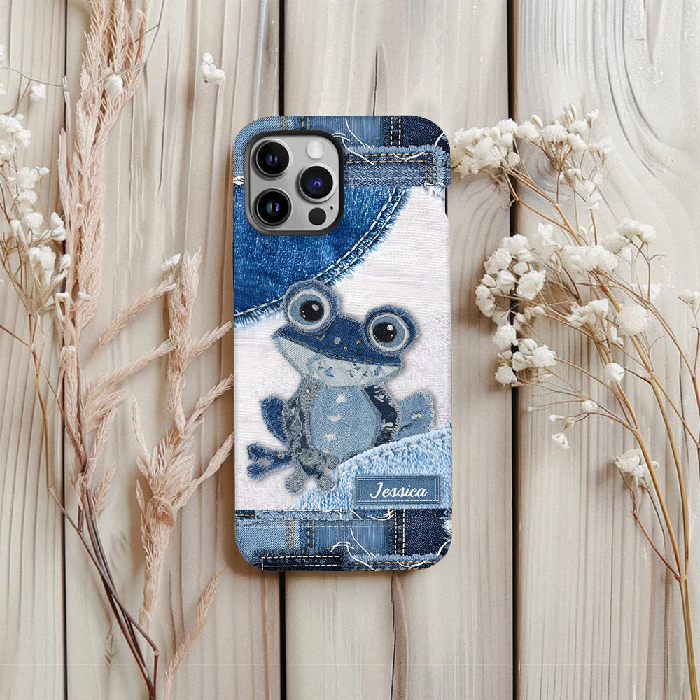 Coque de téléphone personnalisée Love Frog avec motif grenouille
