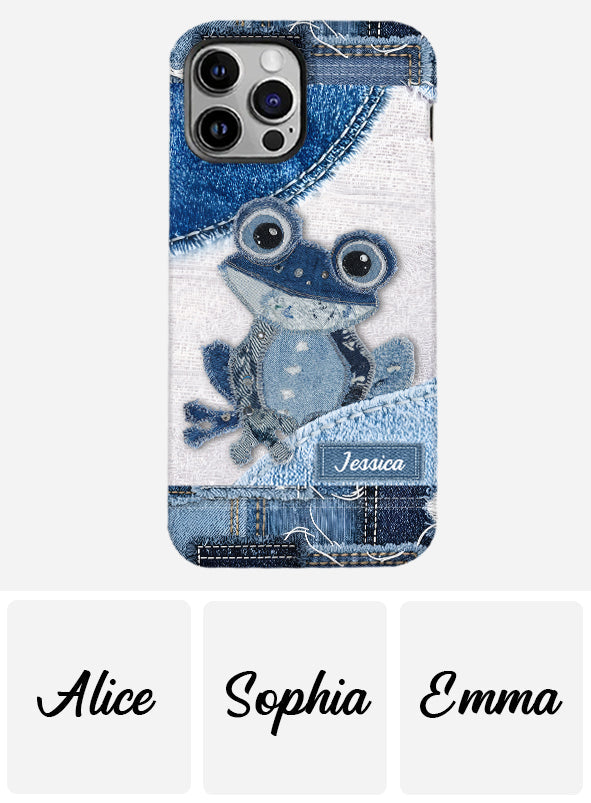 Coque de téléphone personnalisée Love Frog avec motif grenouille