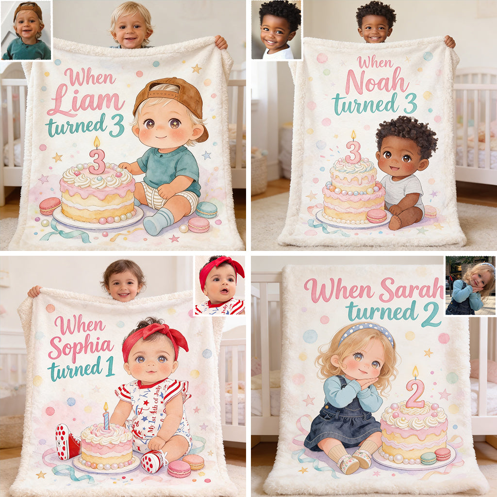 Alles Gute zum Geburtstag - Personalisierte Kinderdecke