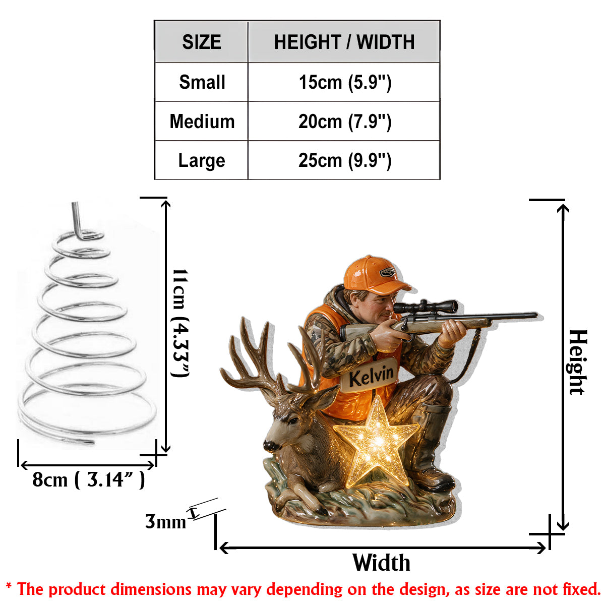 It's Hunting Time - Personalized Hunting LED Light Tree Topper